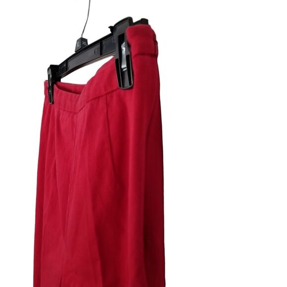 Harold's Vintage Red Twill Flat Front Capri Pants Size 10 No pockets 8 0307 - Picture 3 of 8
